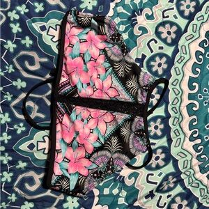 OP Vibrant Floral Bikini Top in Pink and Black